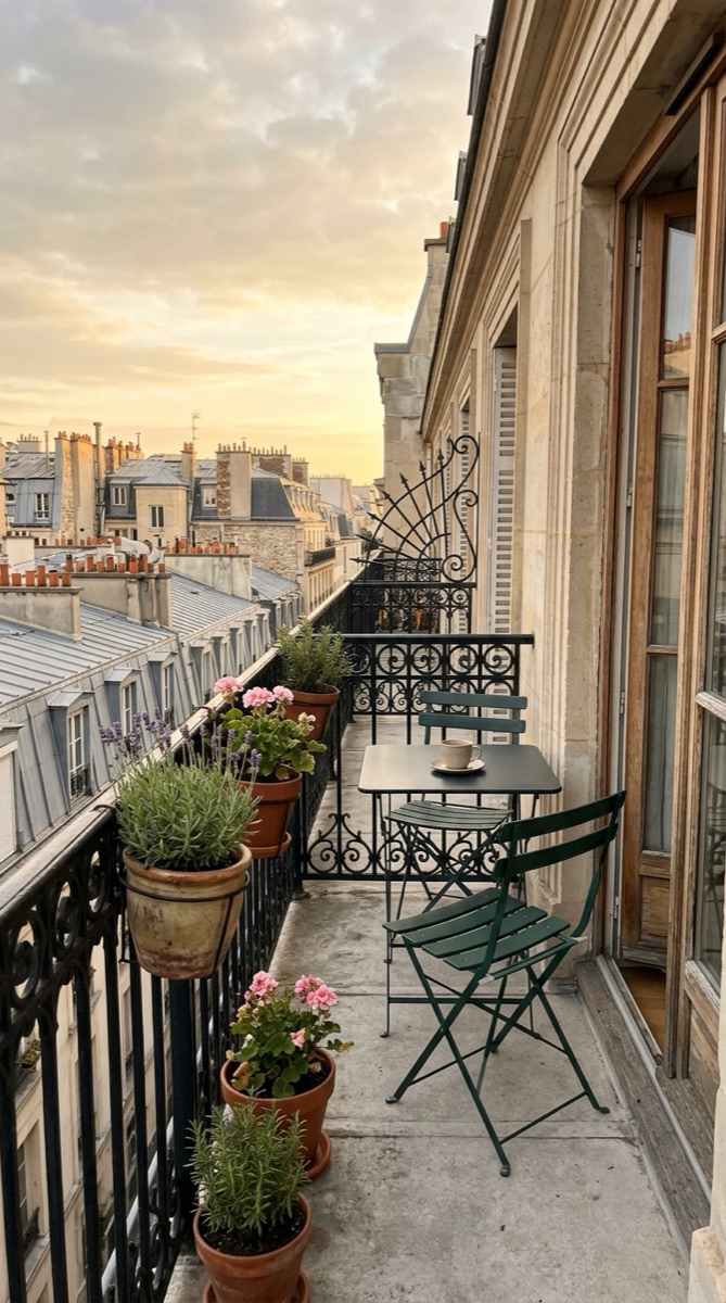 Balcon vide, généré par IA