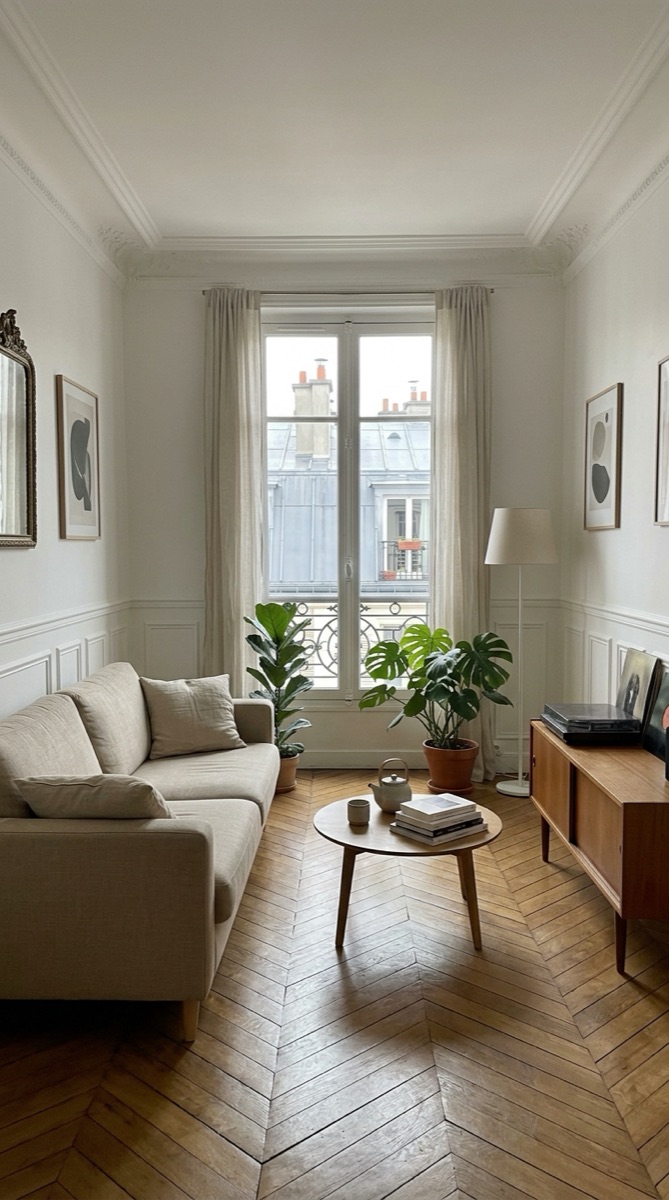 Salon vide, généré par IA