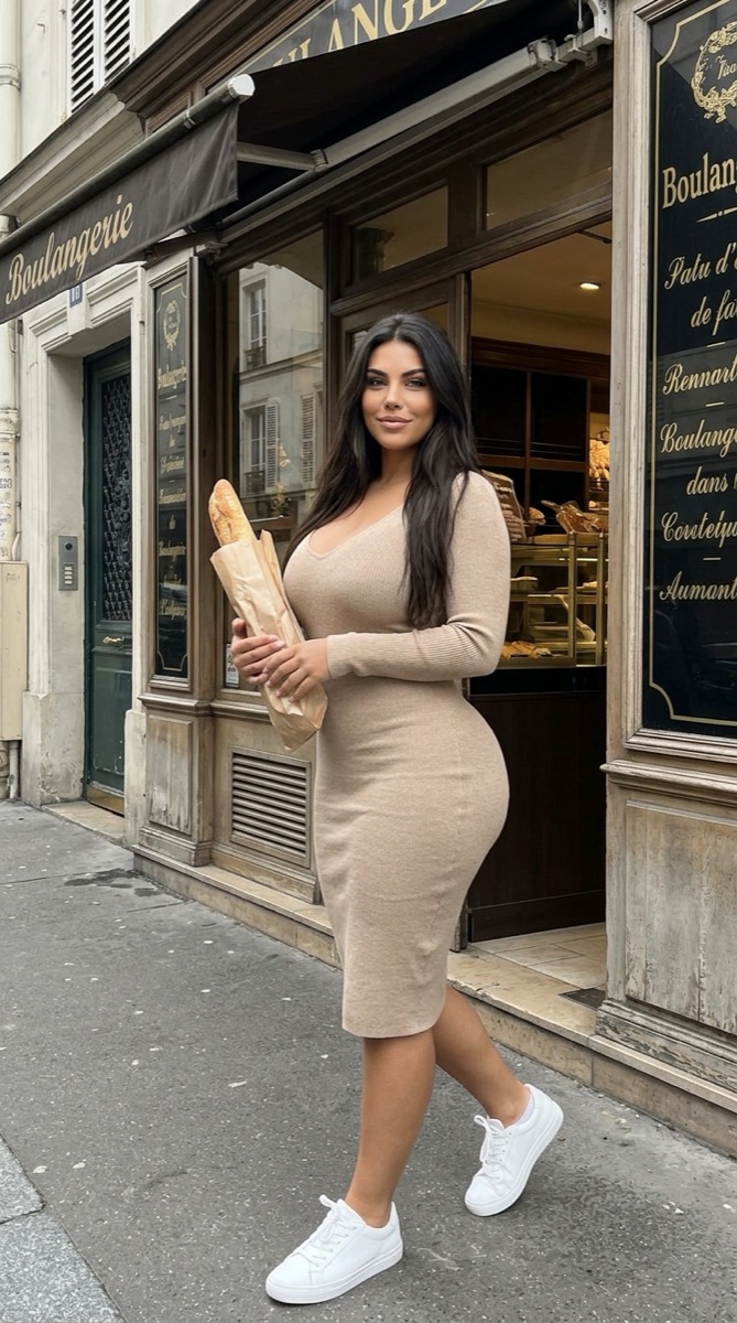 Le personnage fictif dans une boulangerie, image générée par IA